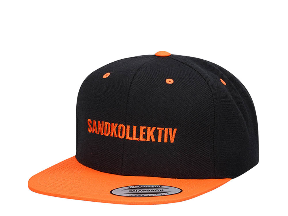 Sandkollektiv Black Neon Orange Two Tone Snapback Cap