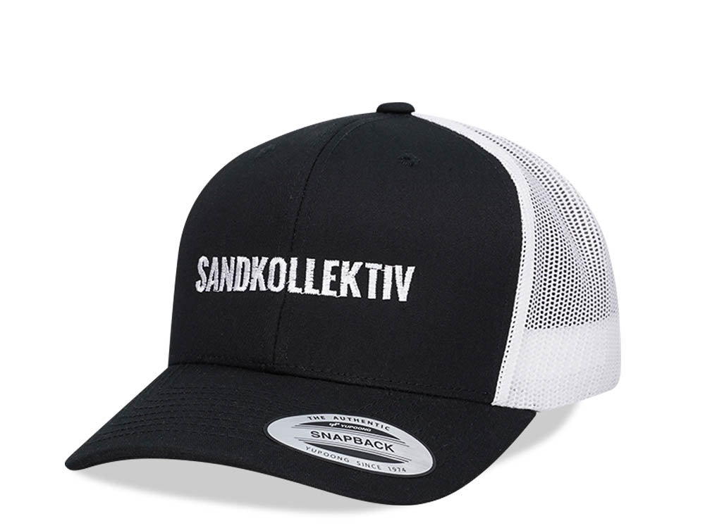 Sandkollektiv Black and White Trucker Snapback Cap