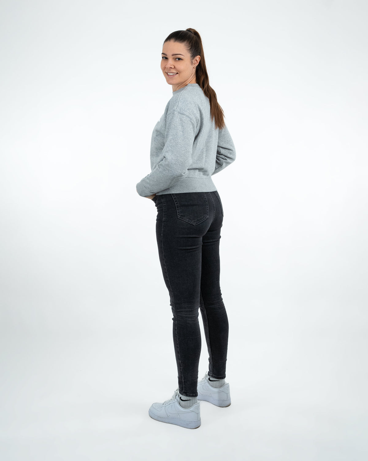 Sandkollektiv Cropster Damen Sweatshirt Serene Blue